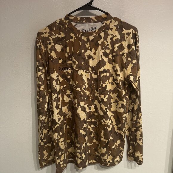 Duck Camp Mens Small Bamboo Crew Camo Long Sleeve Shirt - Picture 1 of 7